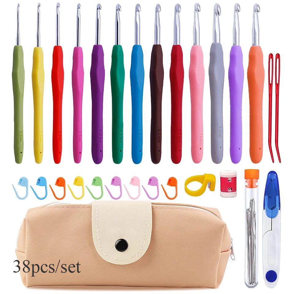 Hign-concerned Crochet Hooks Kit With Storage Bag And Tools