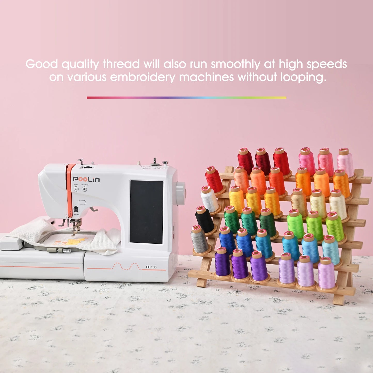 Richword Embroidery Thread Kit 40 Pcs 800M Polyester Spools