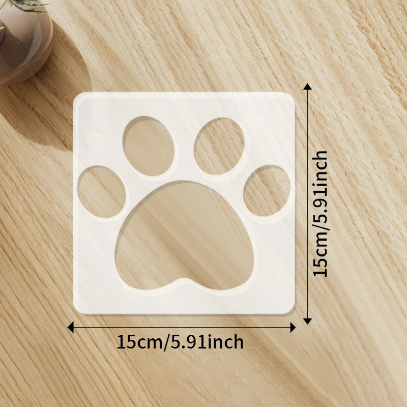 YOMDID 4pcs Cat Pattern Quilting Template Set Transparent Acrylic Rulers