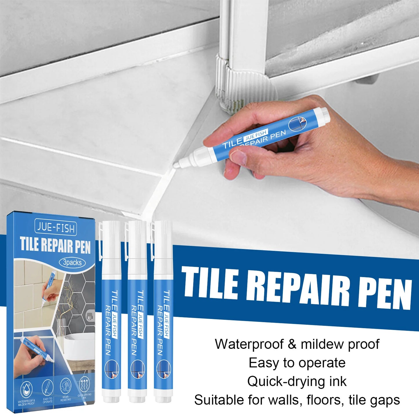 Jue Fish Tile Grout Repair Pen Ceramic Grout Sealer