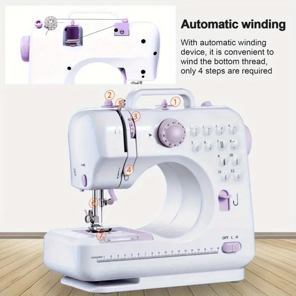 Electric Sewing Machine With 12 Stitches And 2 Speeds
