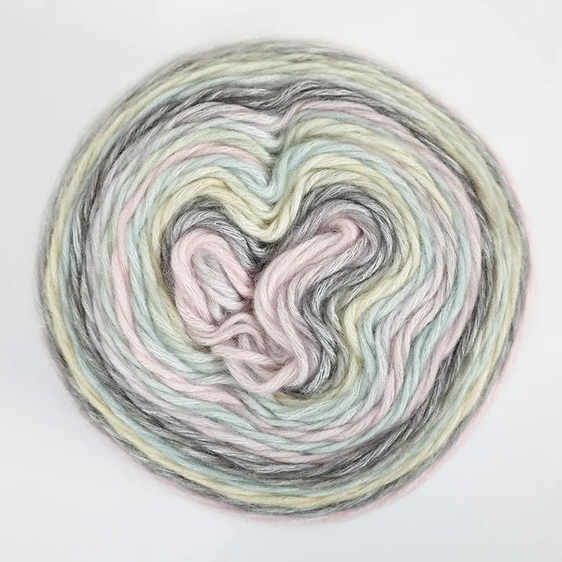 4 Pack Rainbow Gradient Wool Cake Yarn for Autumn Knitting