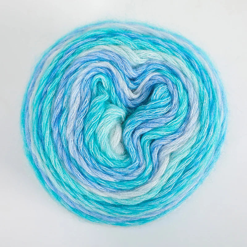 4 Pack Rainbow Gradient Wool Cake Yarn for Autumn Knitting