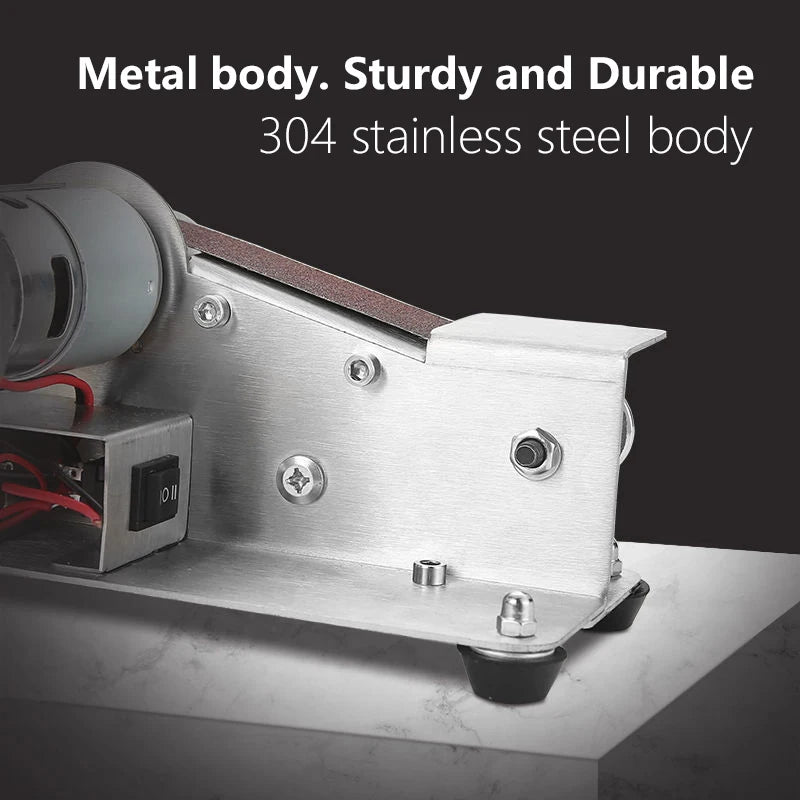 Dutoofree Mini Electric Belt Sander Adjustable Speed