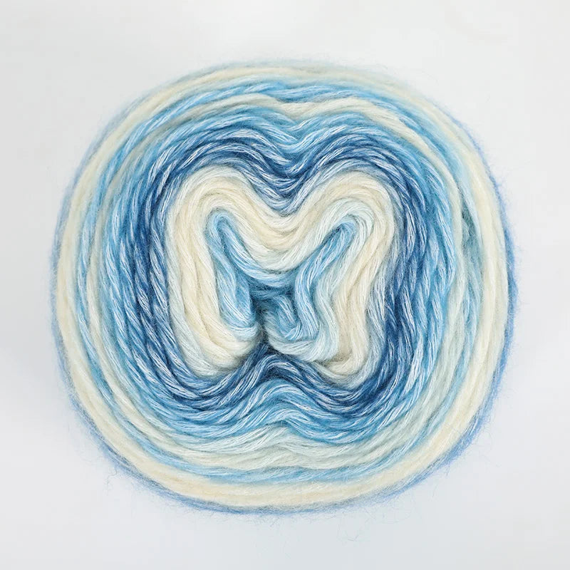 4 Pack Rainbow Gradient Wool Cake Yarn for Autumn Knitting