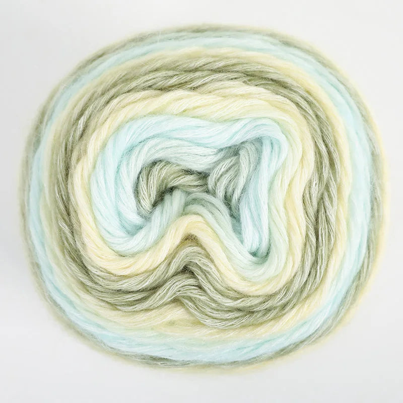 4 Pack Rainbow Gradient Wool Cake Yarn for Autumn Knitting