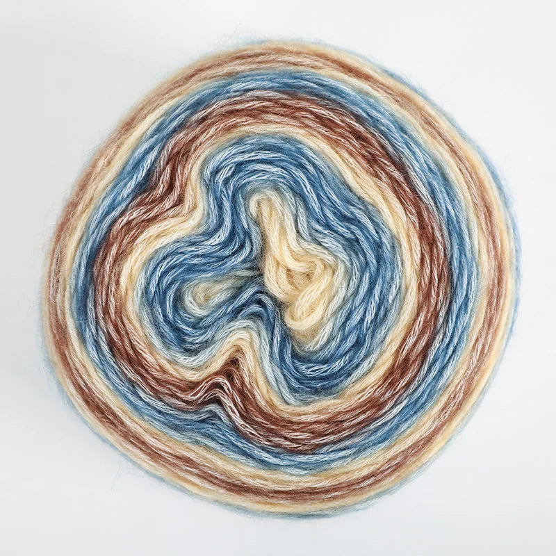 4 Pack Rainbow Gradient Wool Cake Yarn for Autumn Knitting