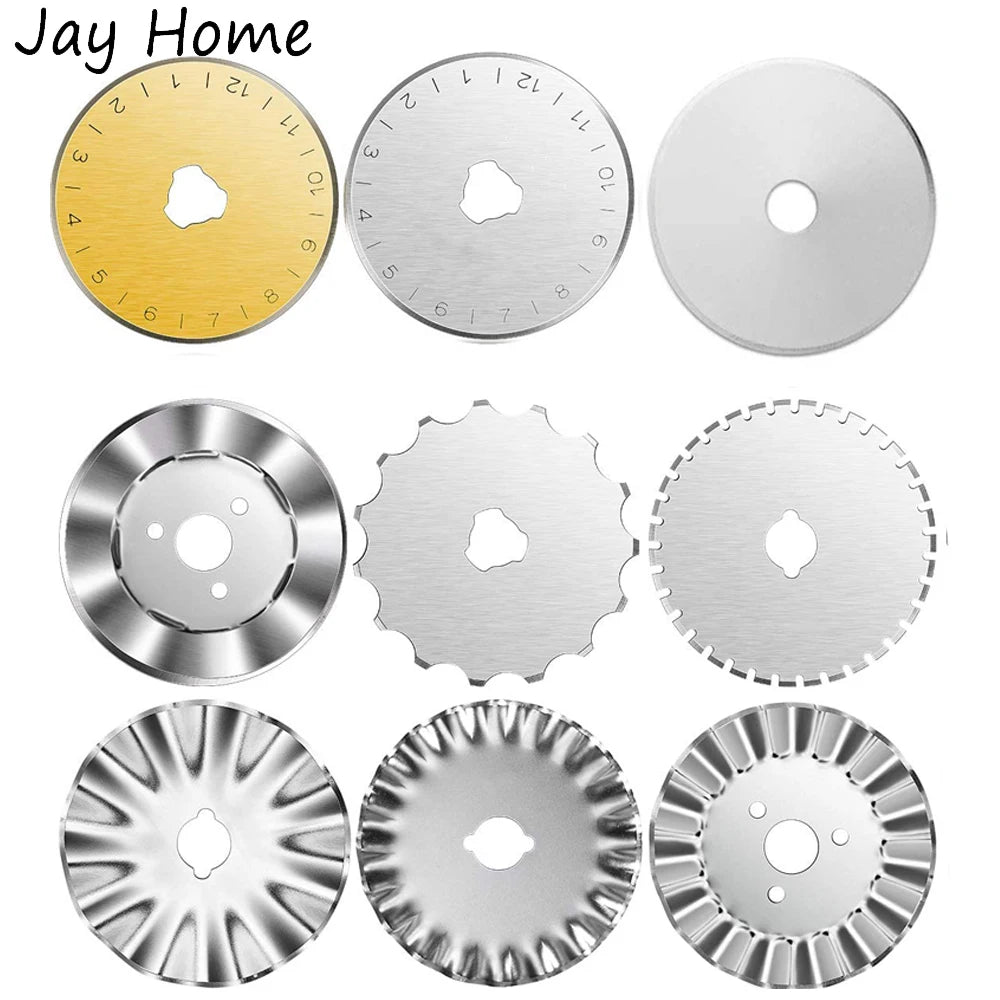JAY HOME Rotary Cutter Blades Replacement for Quilting and Sewing