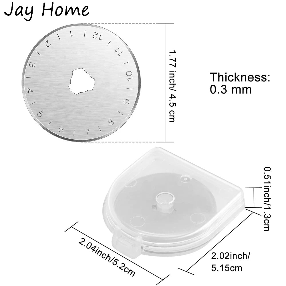 JAY HOME Rotary Cutter Blades Replacement For Quilting And Sewing