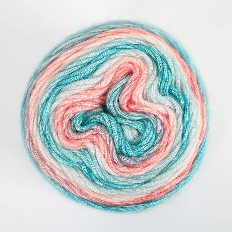 4 Pack Rainbow Gradient Wool Cake Yarn for Autumn Knitting