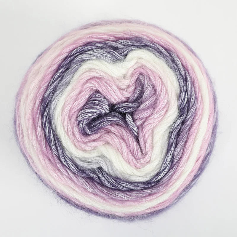 4 Pack Rainbow Gradient Wool Cake Yarn for Autumn Knitting