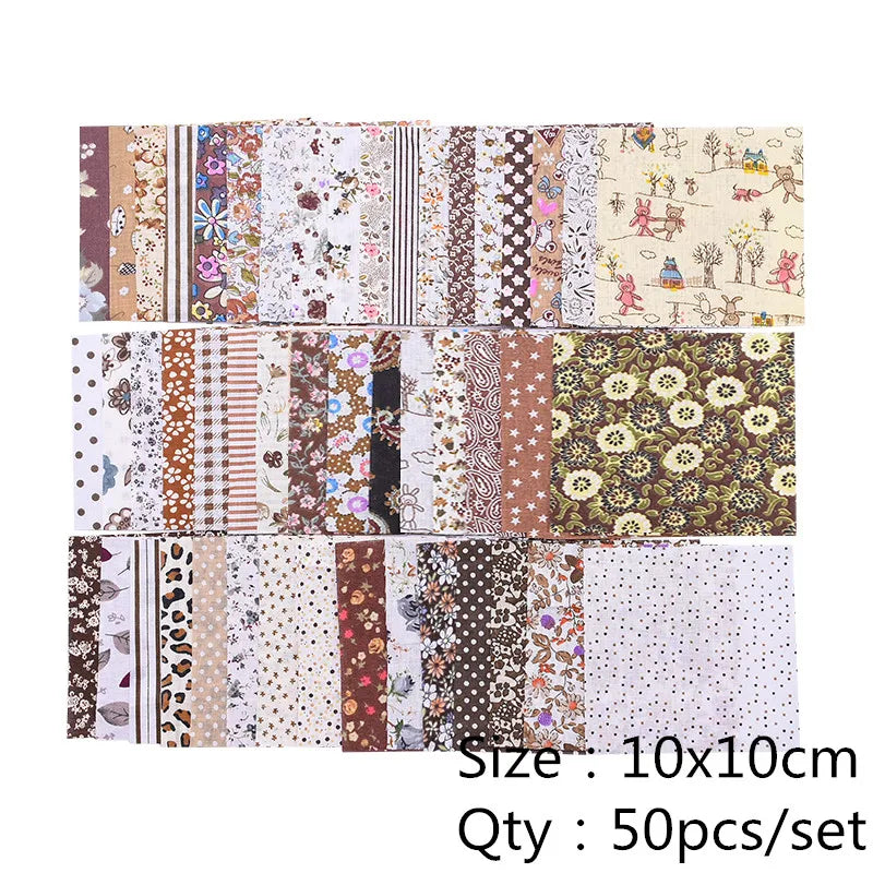 Cotton Floral Patchwork Fabric Squares For Quilting And Craft