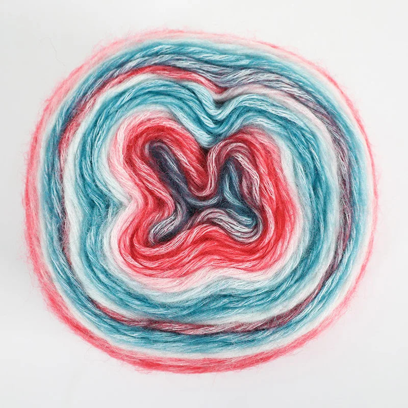 4 Pack Rainbow Gradient Wool Cake Yarn for Autumn Knitting