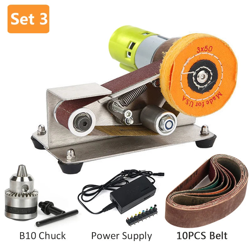 Dutoofree Mini Electric Belt Sander Adjustable Speed
