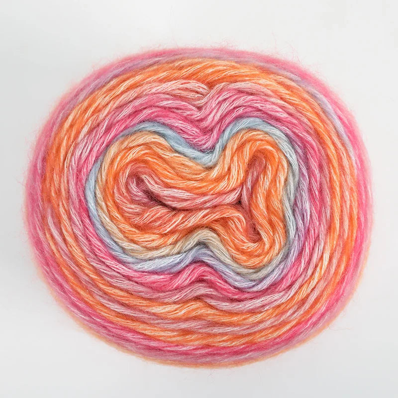 4 Pack Rainbow Gradient Wool Cake Yarn for Autumn Knitting