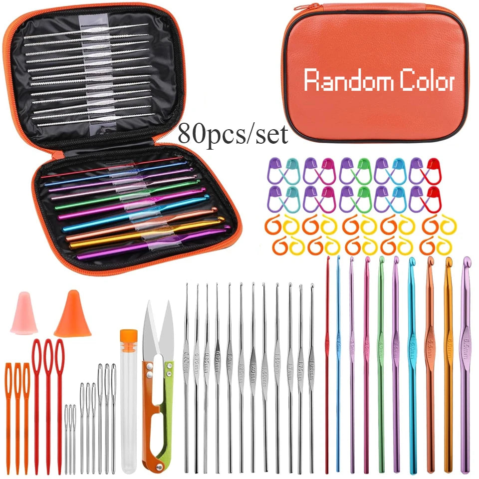 Hign-concerned Crochet Hooks Kit With Storage Bag And Tools