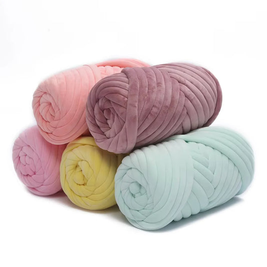 Wholesale Chunky Velvet Cotton Knitting Yarn, Multiple Colors