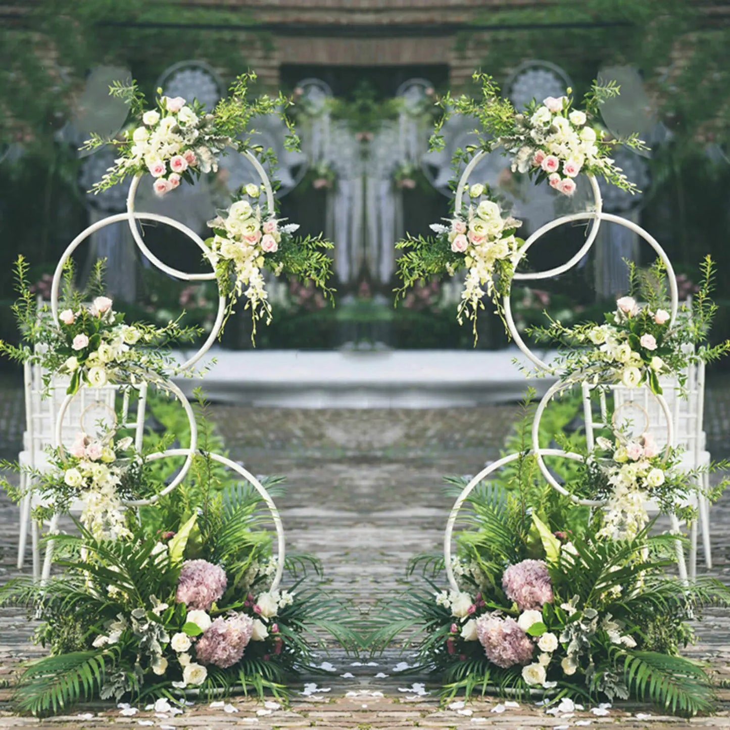 Guangdong Wedding Flower Display Frame Round Arch Backdrop