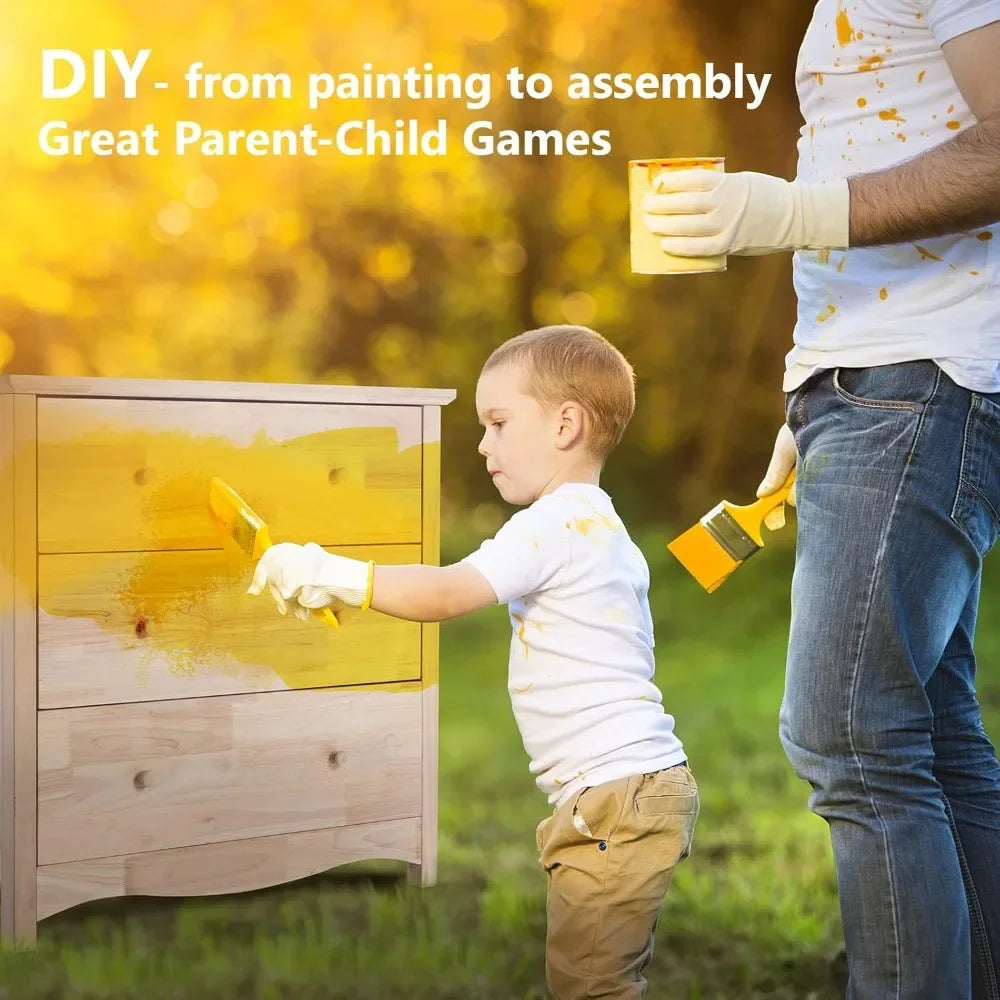 Natural Unfinished Wood 3-Drawer Dresser for Bedroom