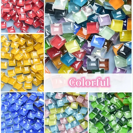 Hign-concerned Mosaic Glass Stones 450pcs Squares For DIY