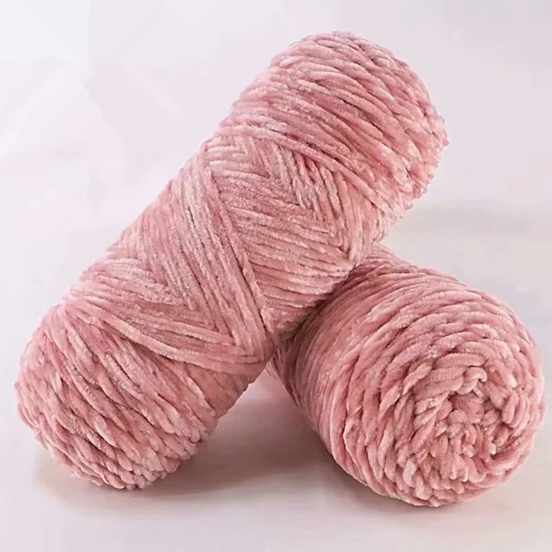 NONECN Polyester Velvet Chenille Yarn For Amigurumi 100g 130m