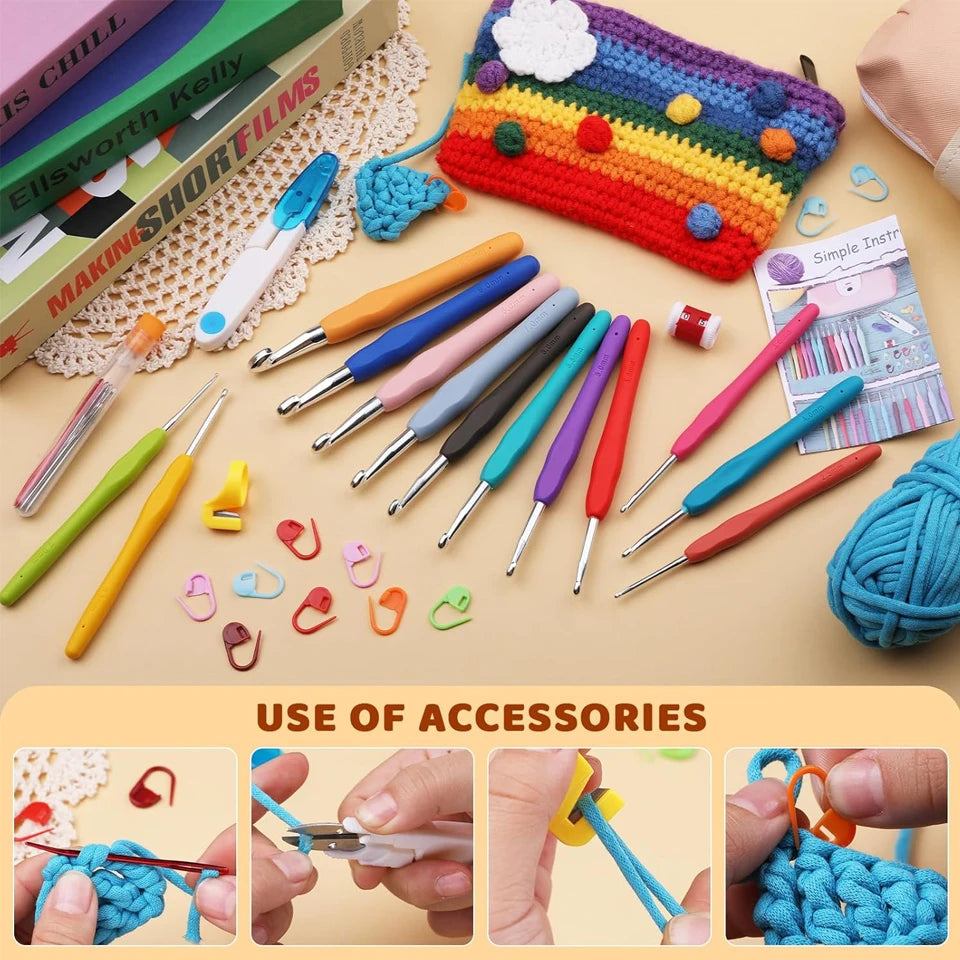 Hign-concerned Crochet Hooks Kit With Storage Bag And Tools