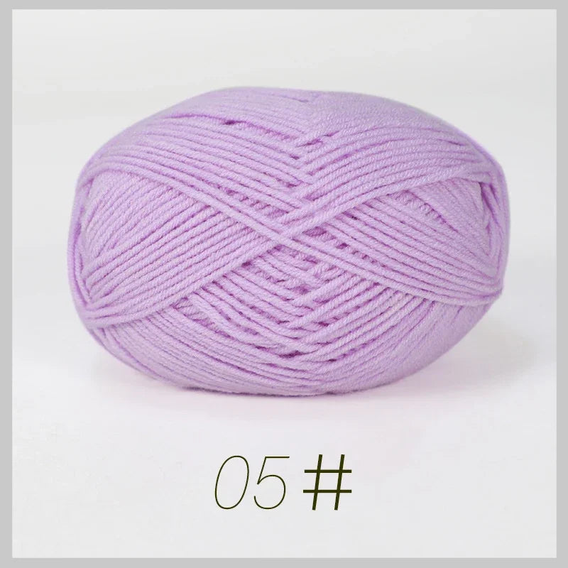 A1-1 50g/Set Soft Milk Cotton Yarn for Crochet Threads for Knitting Wool DIY Craft Sweater Hat Baby Wool Hand Knitting wholesale
