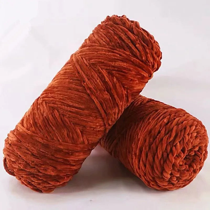 NONECN Polyester Velvet Chenille Yarn For Amigurumi 100g 130m