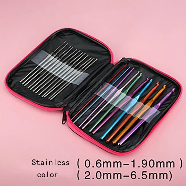 Looen 100Pcs Sewing Knitting Needle Set With Crochet Hooks