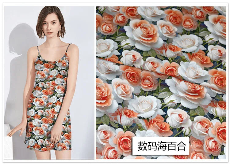 CN Zhejiang 3D Printed Rayon Fabric By The Meter Dress