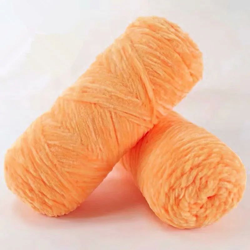 NONECN Polyester Velvet Chenille Yarn For Amigurumi 100g 130m