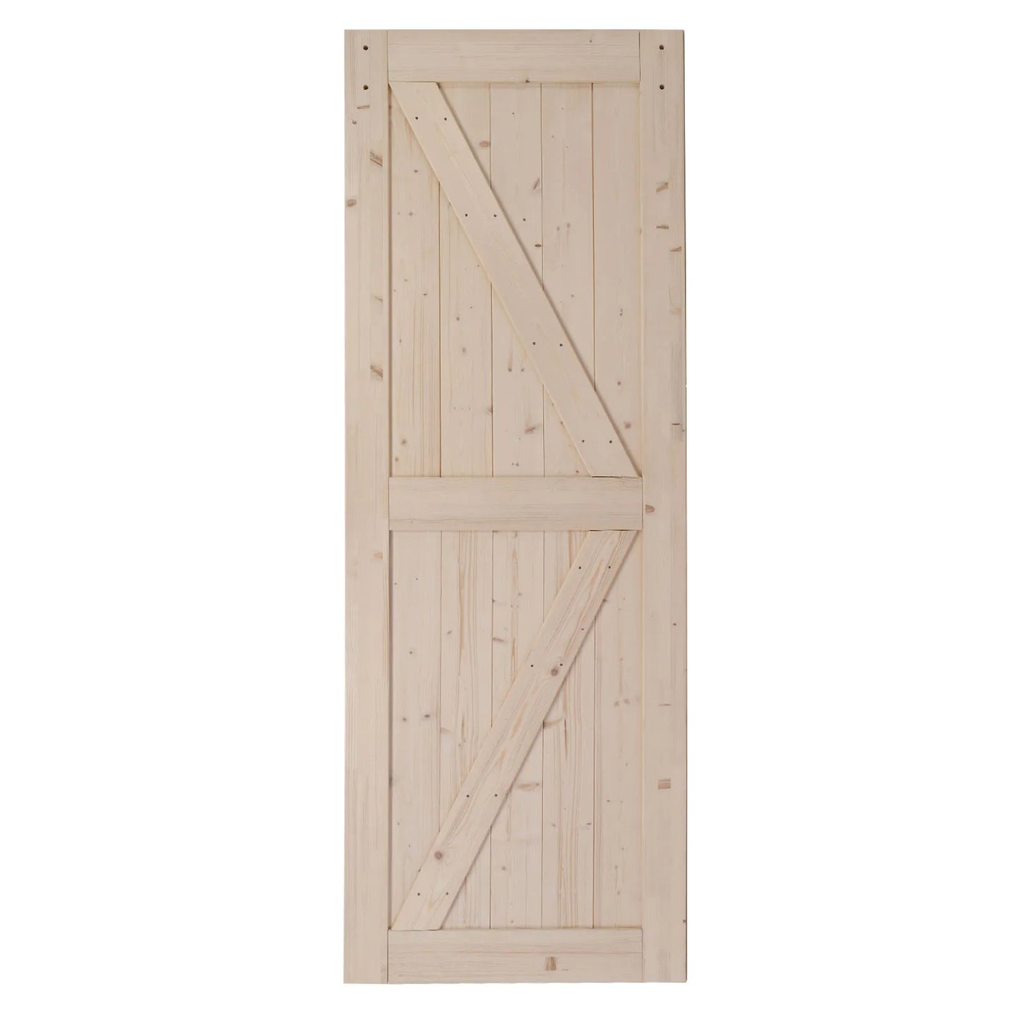 Hign-Concerned Unfinished Sliding Barn Door K Frame Spruce