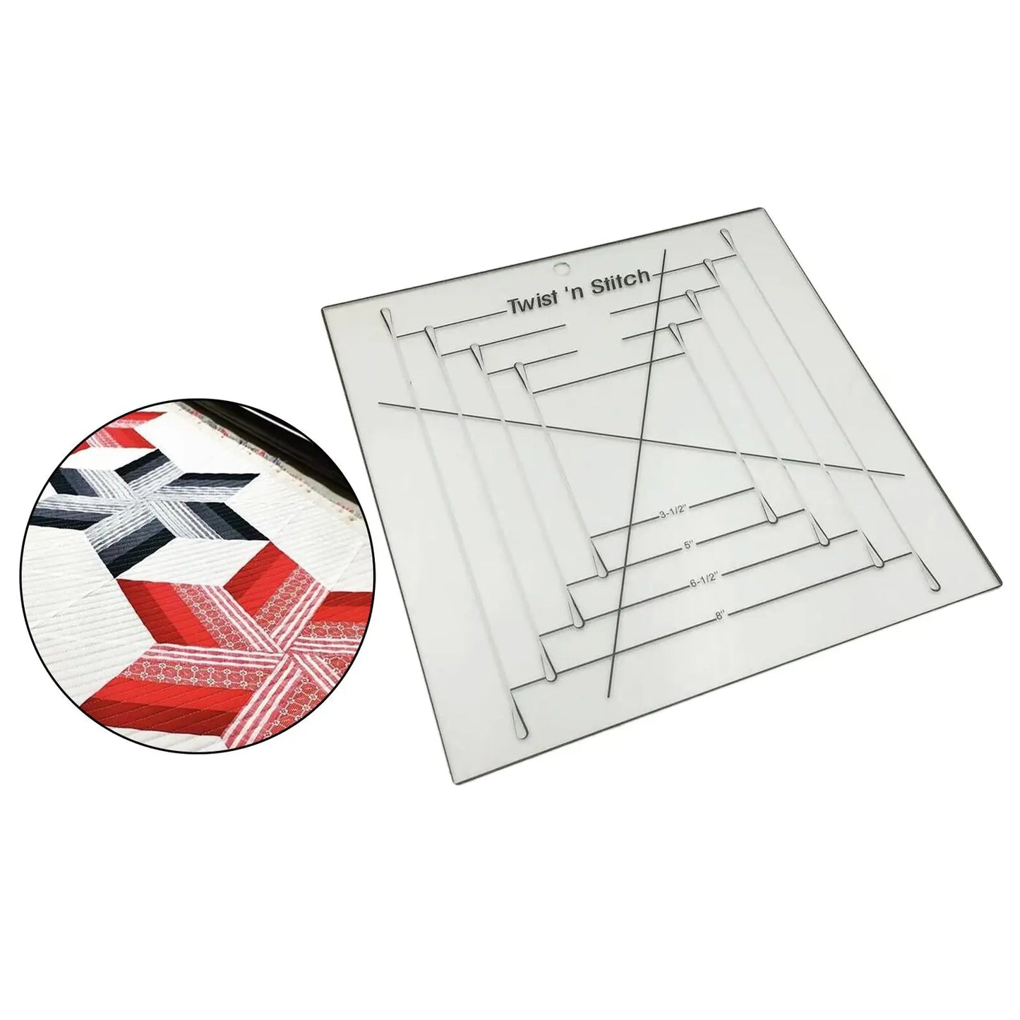 Twist N Stitch Quilting Ruler Set Template For Patchwork