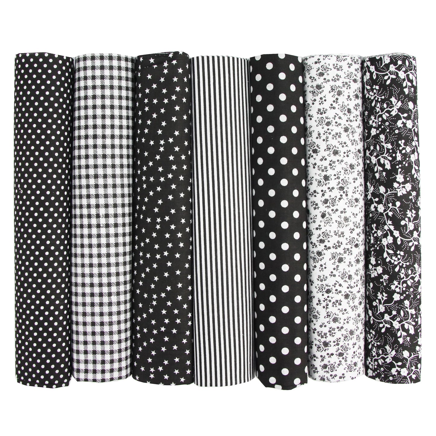 INFEICN Cotton Craft Fabric Squares 7 Pcs for DIY Patchwork