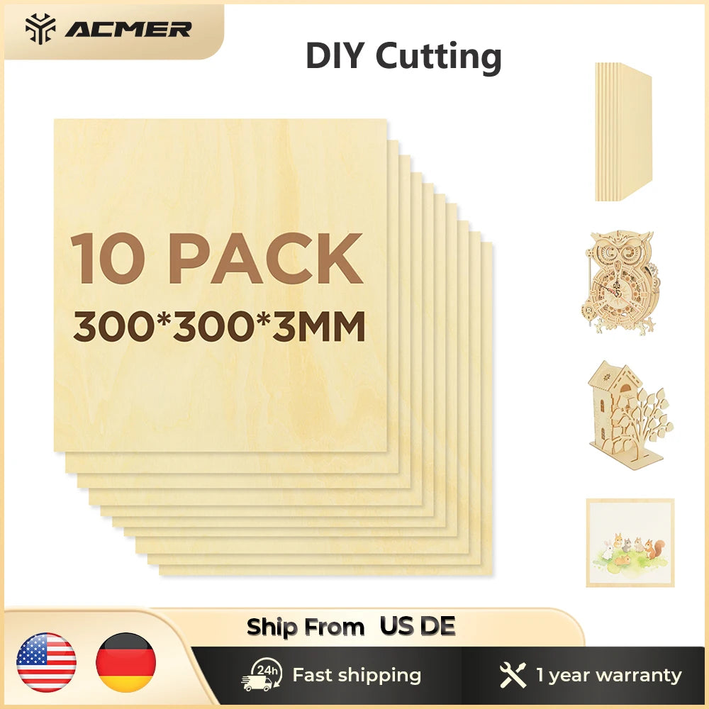 Basswood Plywood Sheets For Laser Engraving DIY Projects