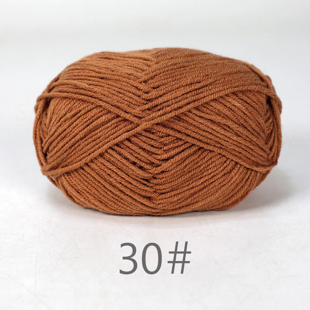 A1-1 50g/Set Soft Milk Cotton Yarn for Crochet Threads for Knitting Wool DIY Craft Sweater Hat Baby Wool Hand Knitting wholesale