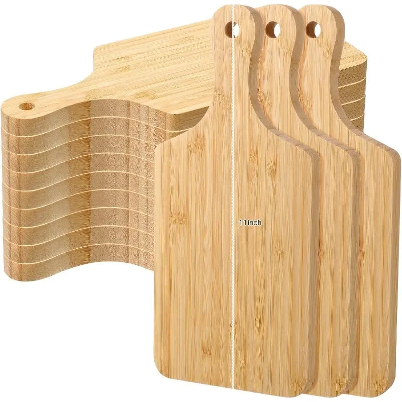 Hign-concerned Bamboo Cutting Boards 12 Pc Set With Handles
