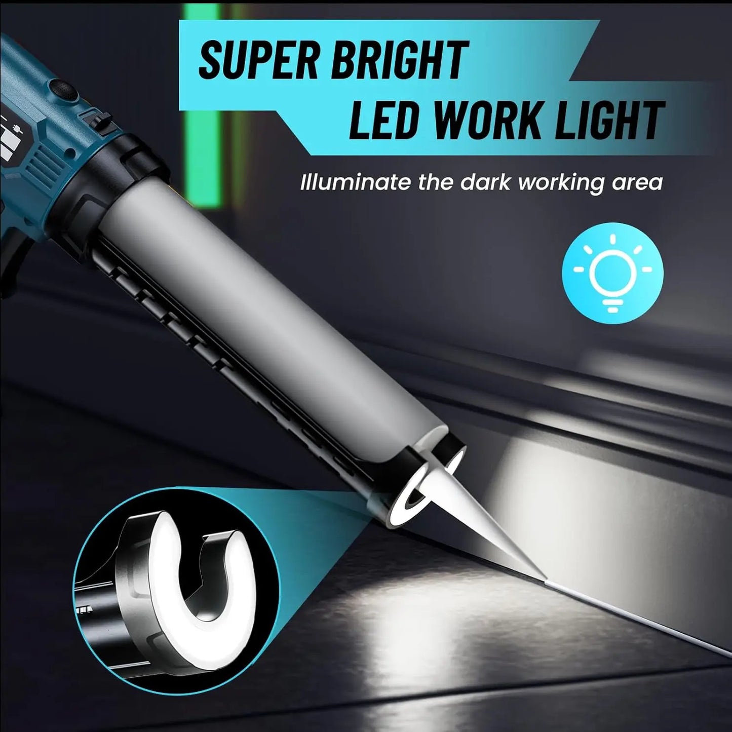 Seesii Cordless Glue Gun With LED Light Lightweight