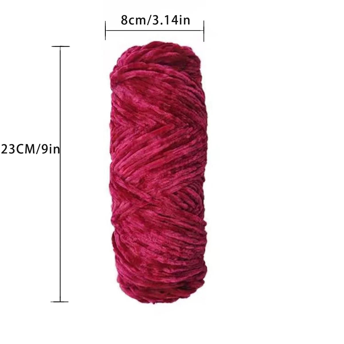NONECN Polyester Velvet Chenille Yarn For Amigurumi 100g 130m