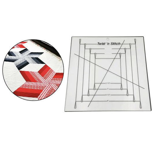Twist N Stitch Quilting Ruler Set Template For Patchwork