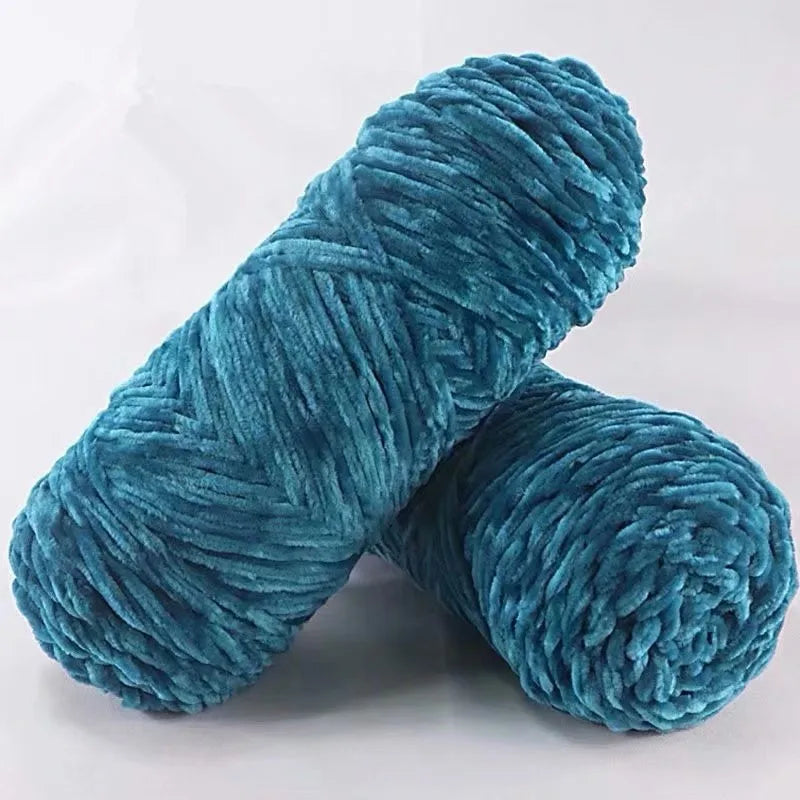 NONECN Polyester Velvet Chenille Yarn For Amigurumi 100g 130m