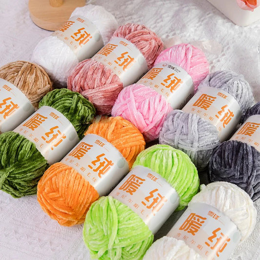 Zhejiang CN Chenille Velvet Yarn 100g 80m Carded Polyester