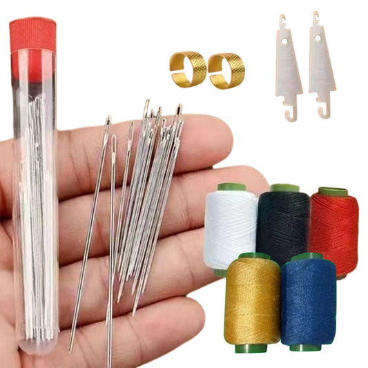 Shunmaii Big Eye Stainless Steel Sewing Needle Kit