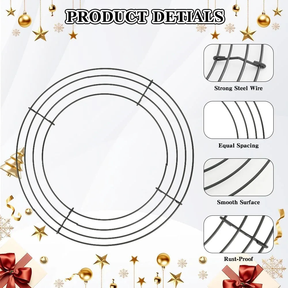 Evecholewreath04 4 Pack Wreath Frame Set For DIY Projects