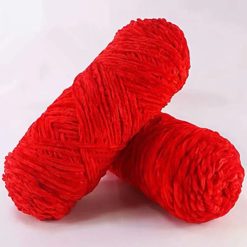 NONECN Polyester Velvet Chenille Yarn For Amigurumi 100g 130m