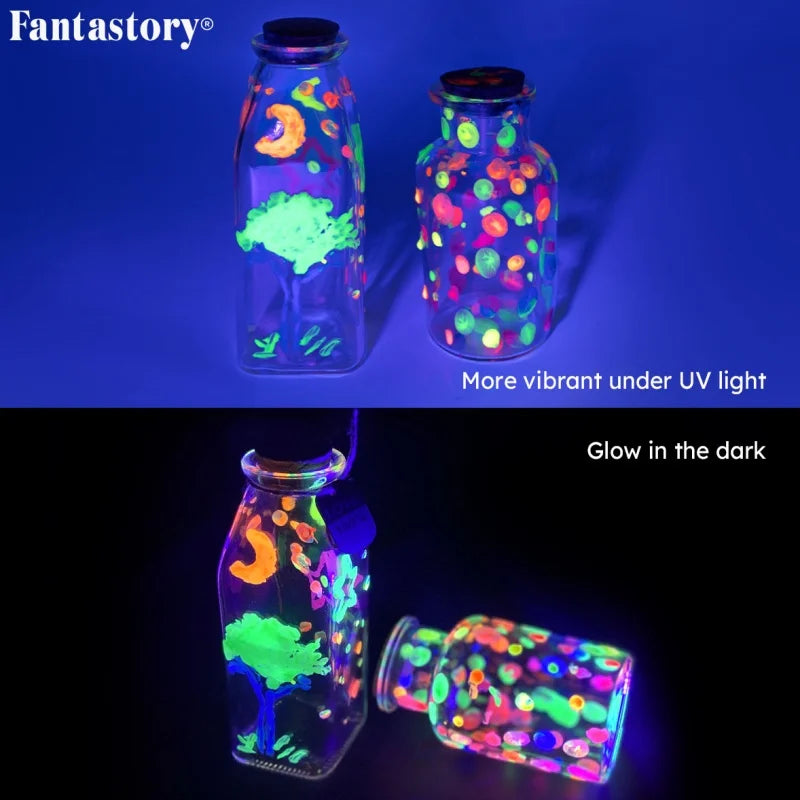 Glow In The Dark Waterproof Acrylic Paint Set By Feature
