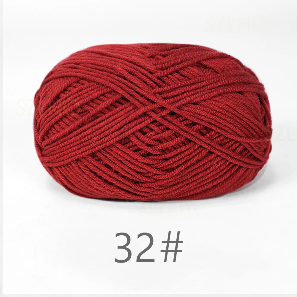 A1-1 50g/Set Soft Milk Cotton Yarn for Crochet Threads for Knitting Wool DIY Craft Sweater Hat Baby Wool Hand Knitting wholesale