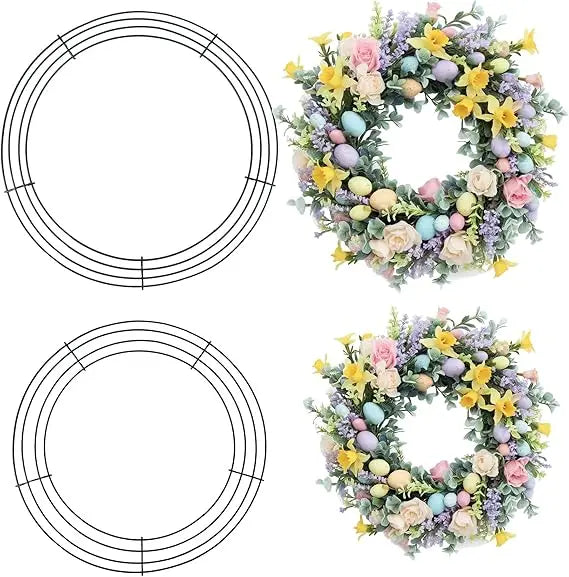 Wire Wreath Frame 2 Pack Metal Ring For DIY Decorations