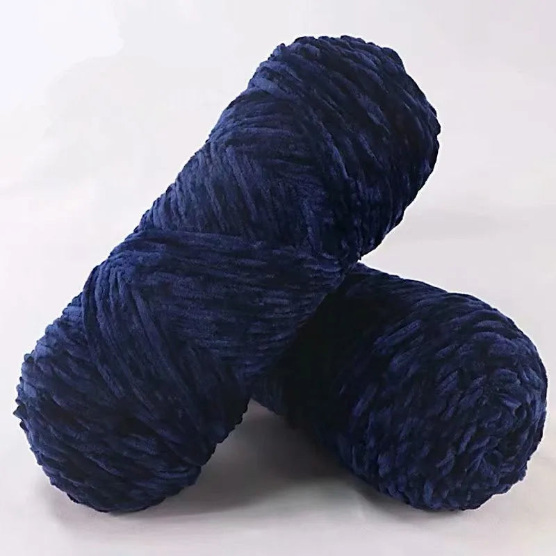 NONECN Polyester Velvet Chenille Yarn For Amigurumi 100g 130m