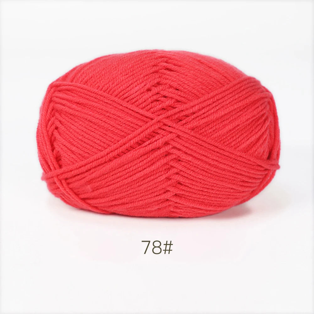 A1-1 50g/Set Soft Milk Cotton Yarn for Crochet Threads for Knitting Wool DIY Craft Sweater Hat Baby Wool Hand Knitting wholesale